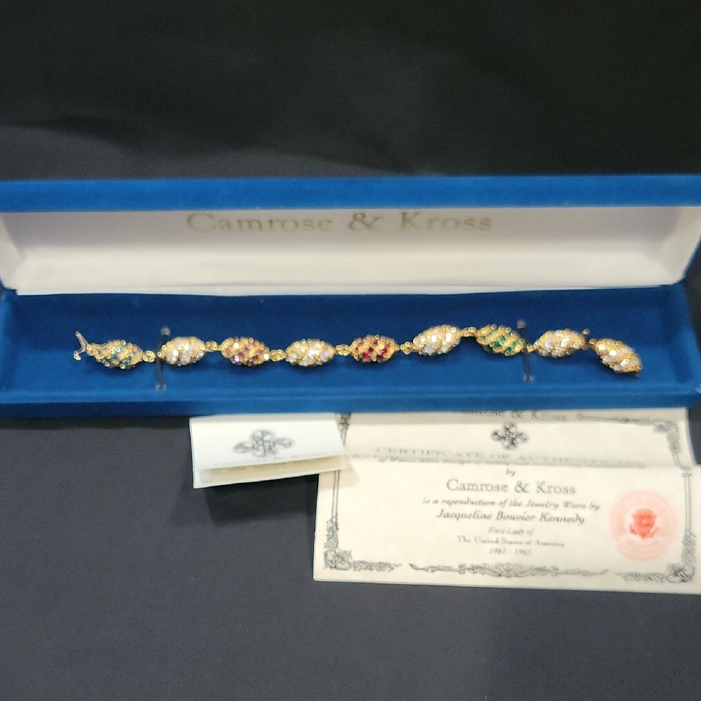 Camrose & Kross Jacqueline Kennedy Collection Pinecone Jeweled Bracelet